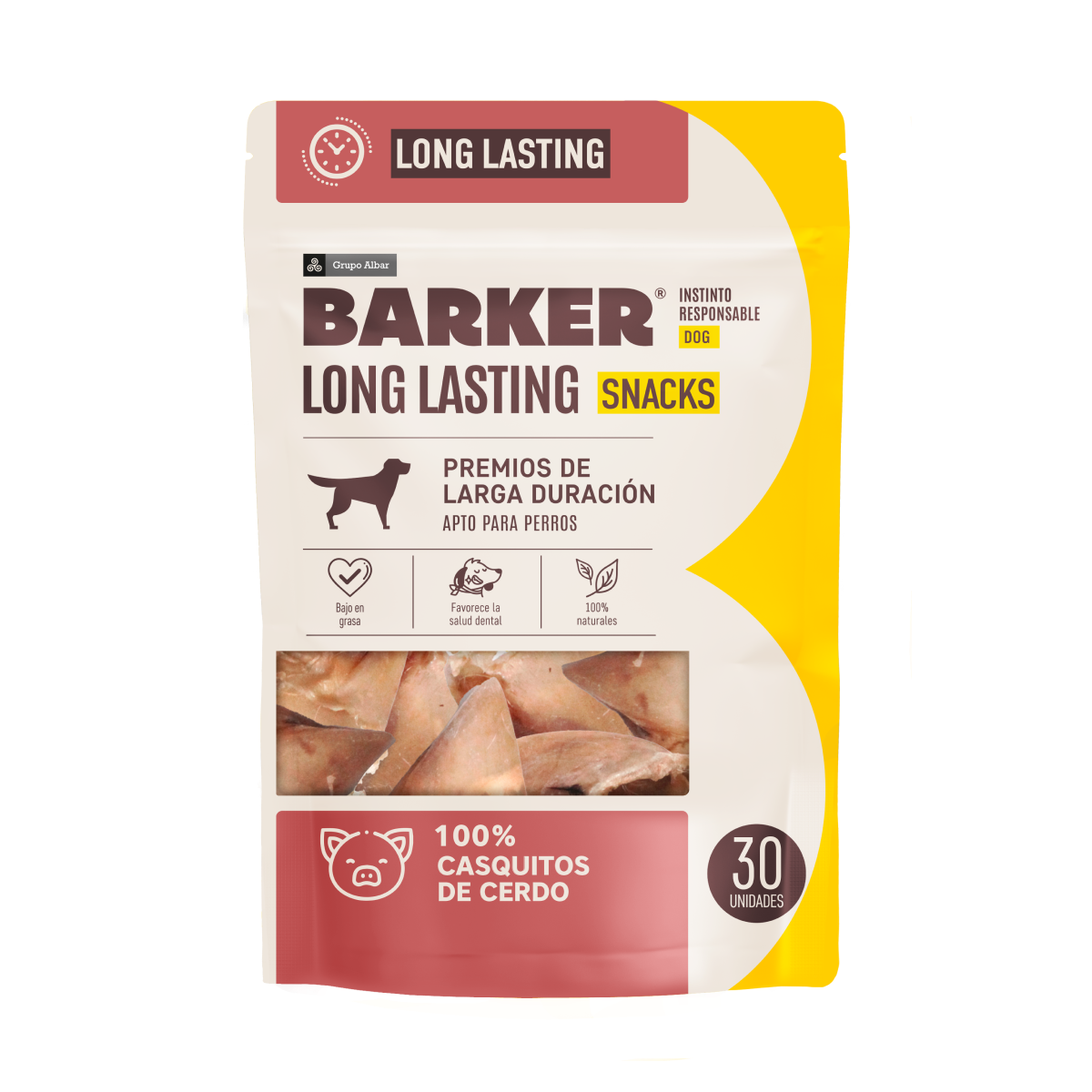 Barker Long Lasting Snacks Casquitos de Cerdo 30uds