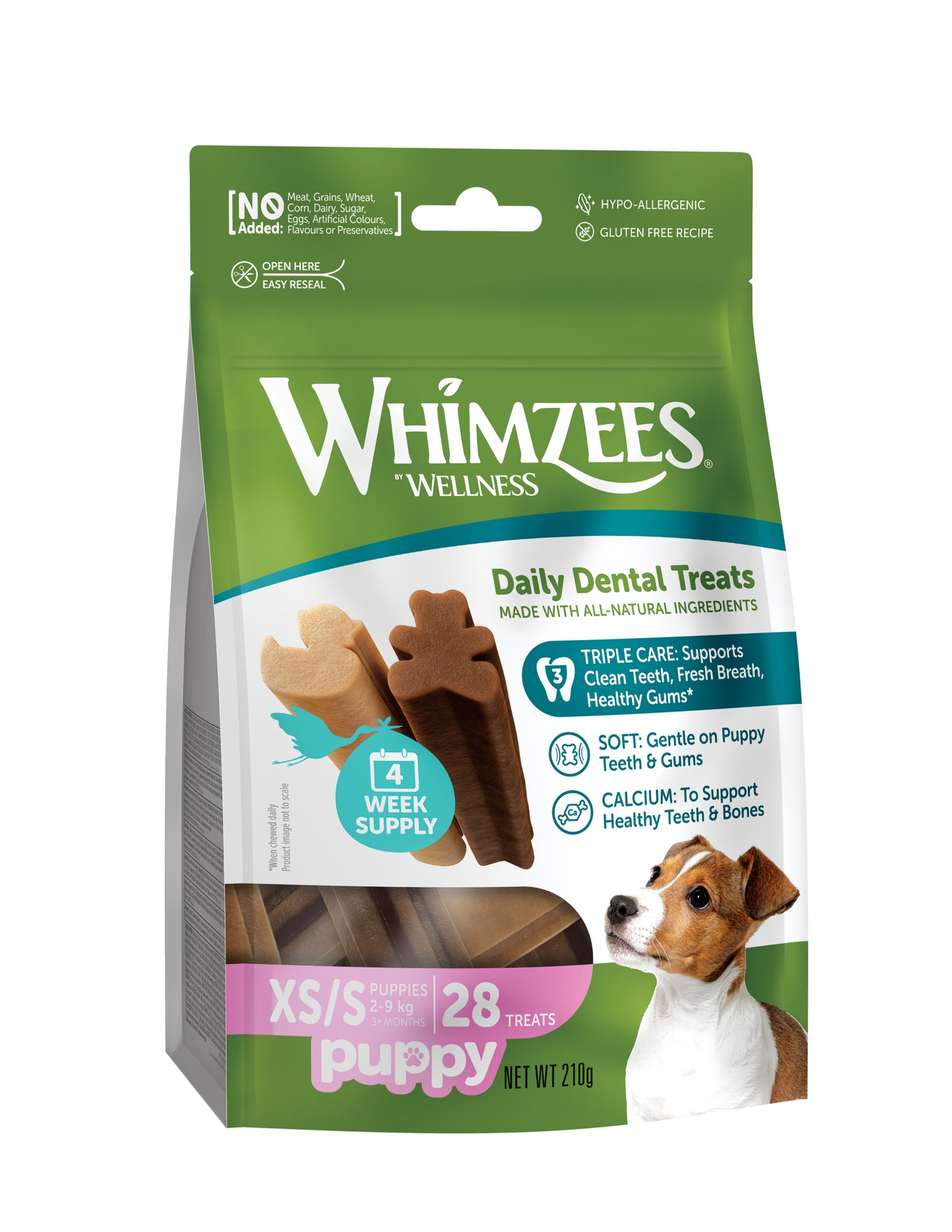 Snack Dental Whimzees Puppy XS-S 28 uds.