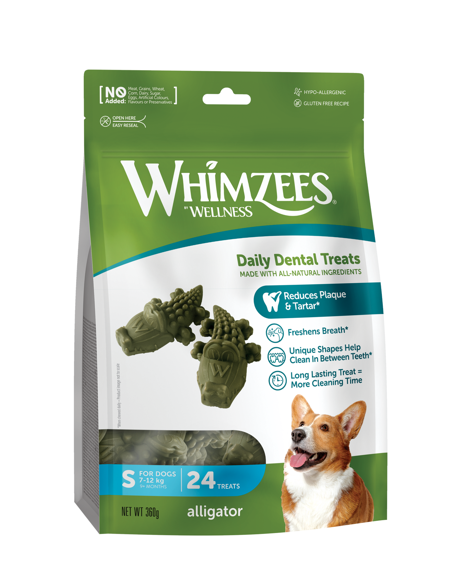 Snack Dental Whimzees Alligator S 24 uds.