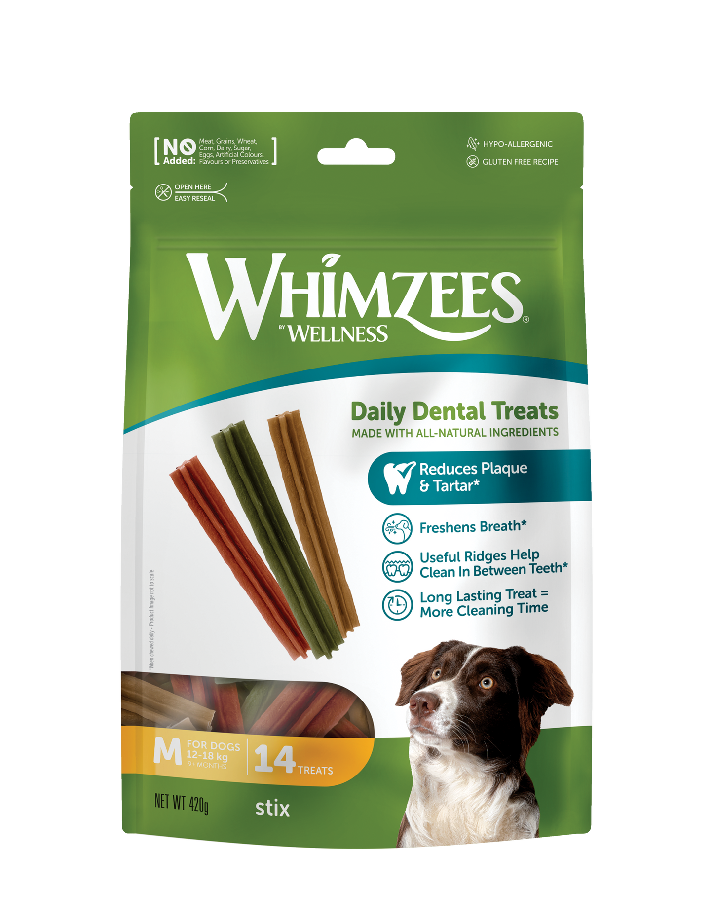Snack Dental Whimzees Stix M 14 uds.