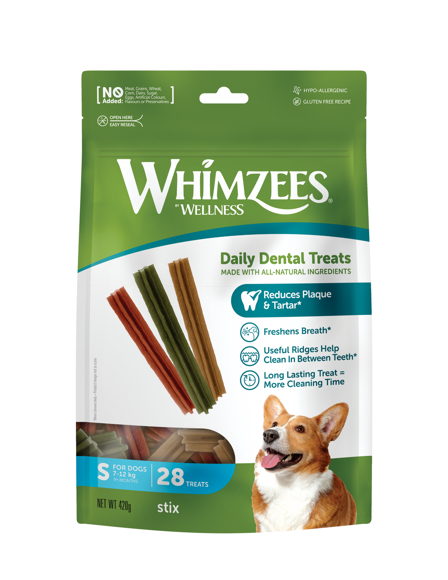Snack Dental Whimzees Stix S 28 uds.