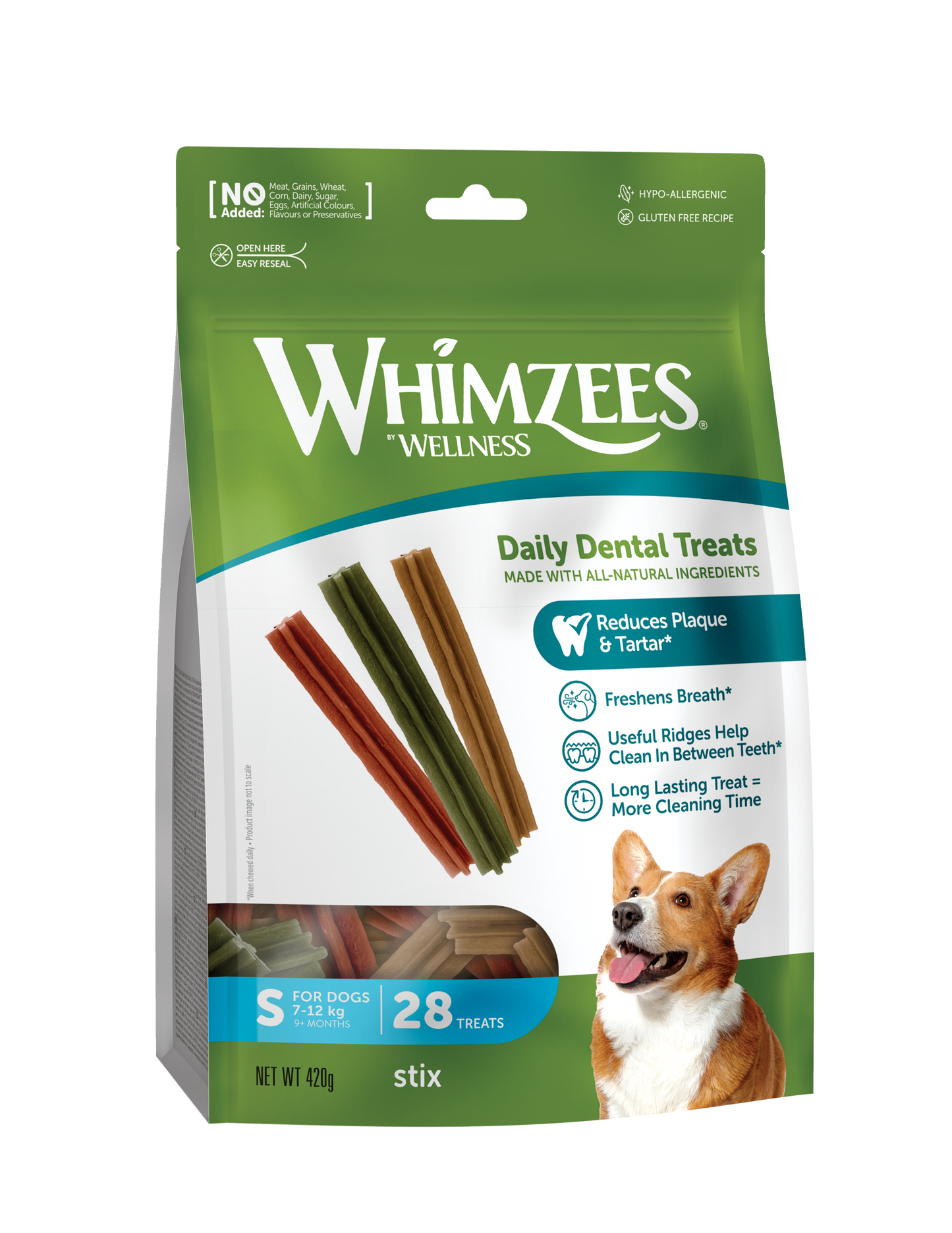 Snack Dental Whimzees Stix S 28 uds.