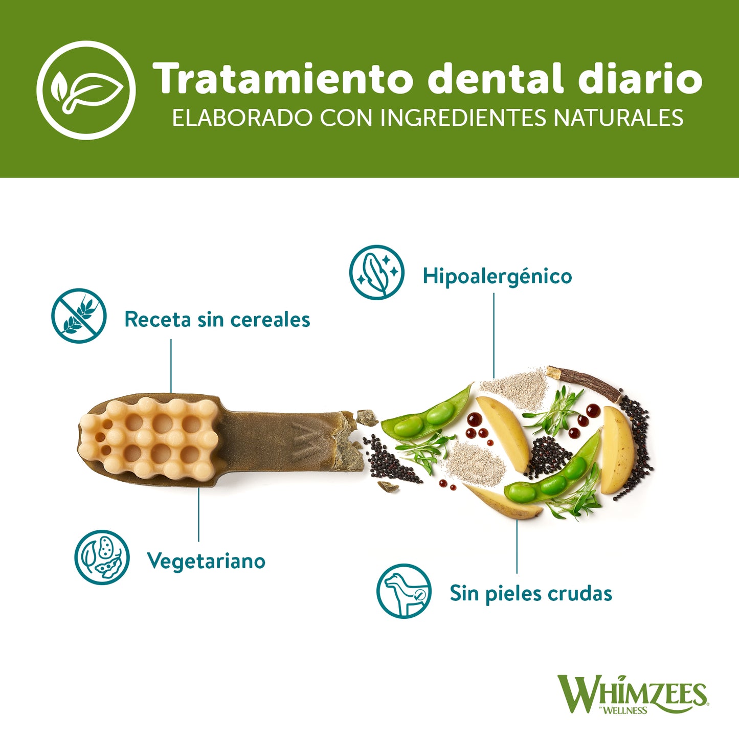 Snack Dental Whimzees Toothbrush S 24 uds.