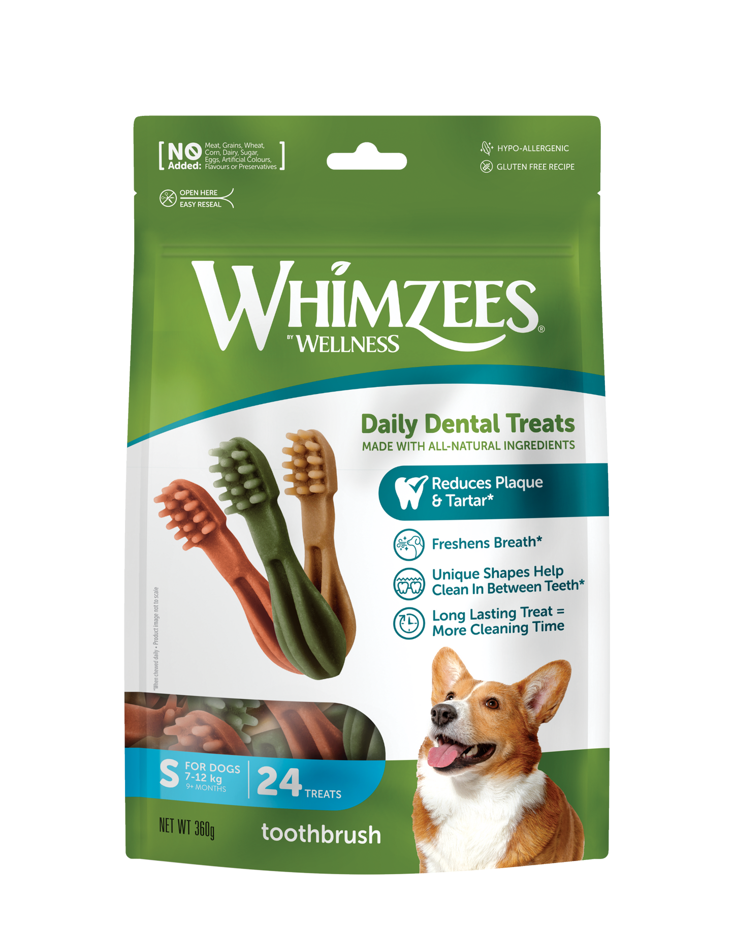 Snack Dental Whimzees Toothbrush S 24 uds.