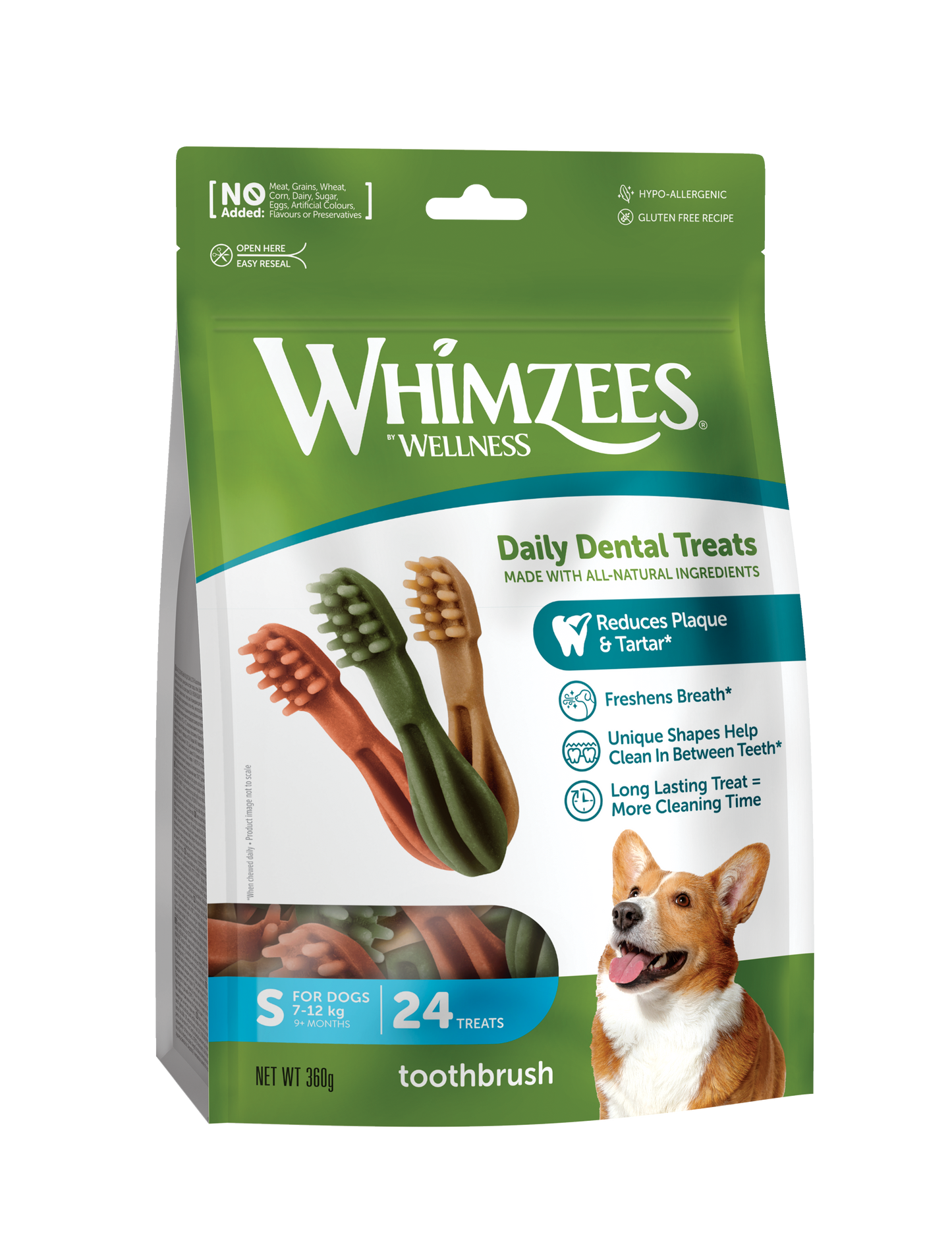 Snack Dental Whimzees Toothbrush S 24 uds.