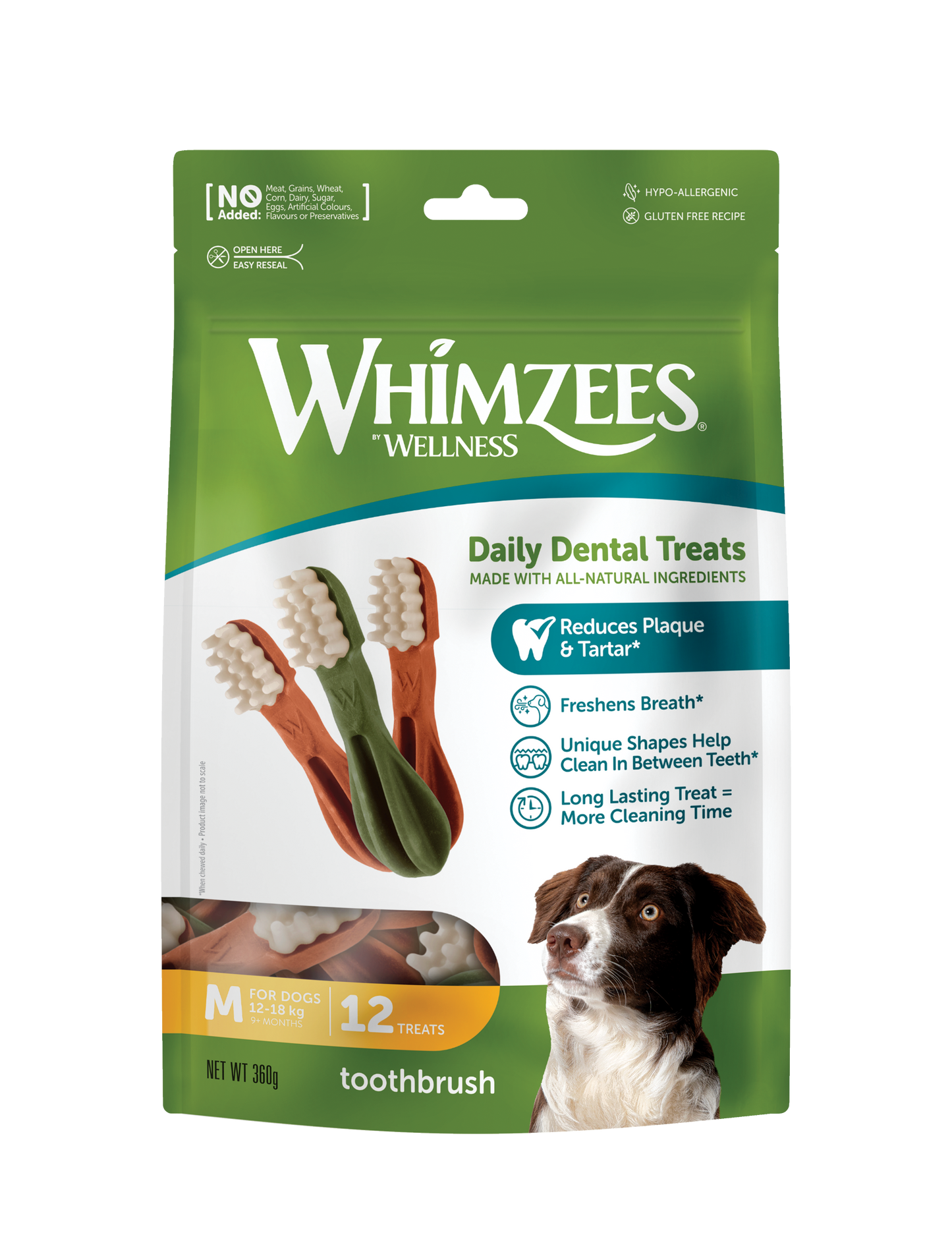 Snack Dental Whimzees Toothbrush M 12 uds.