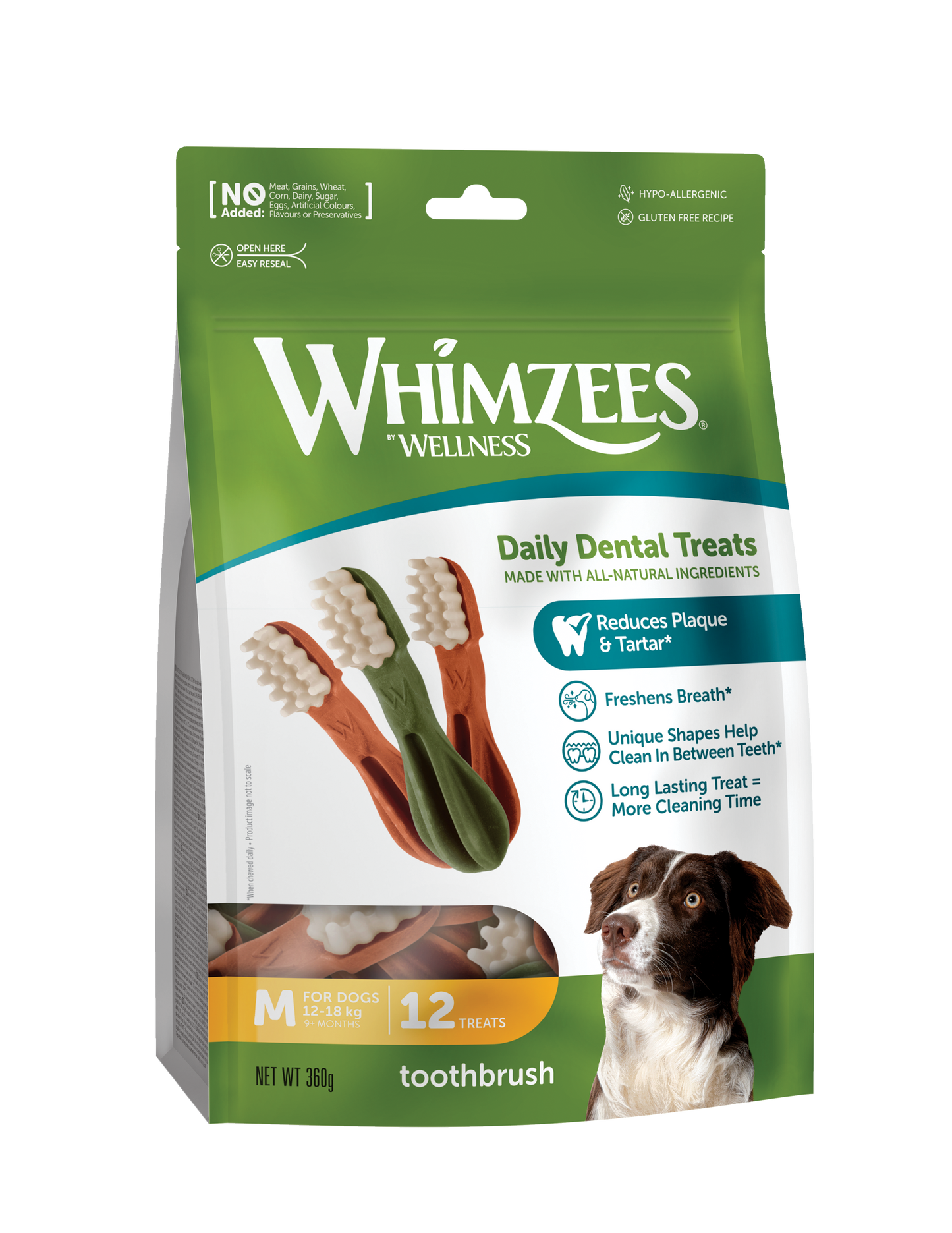 Snack Dental Whimzees Toothbrush M 12 uds.