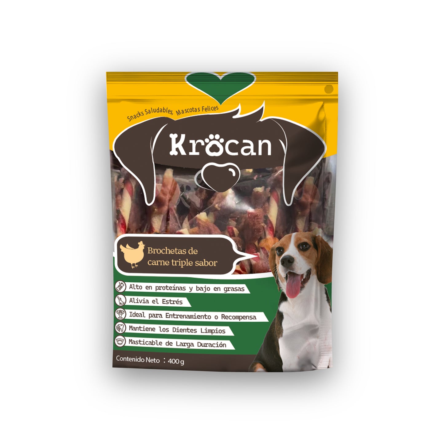Krocan Brochetas de carne triple sabor 400 g