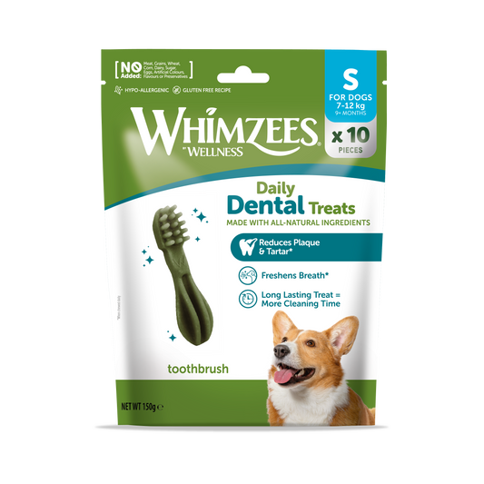 Snack Dental Whimzees Toothbrush S 10 uds Aliento Fresco
