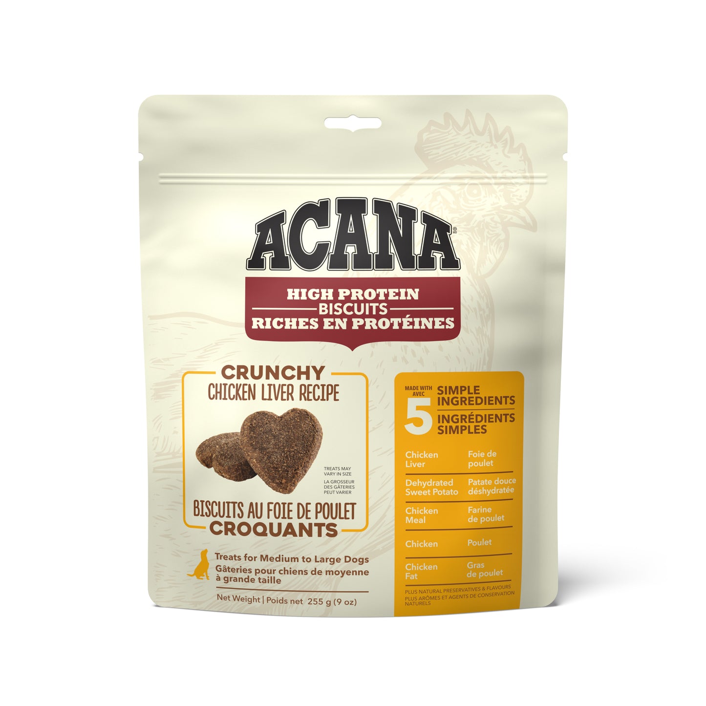 Acana Crunchy Biscuits Chicken High Protein Large 255GR