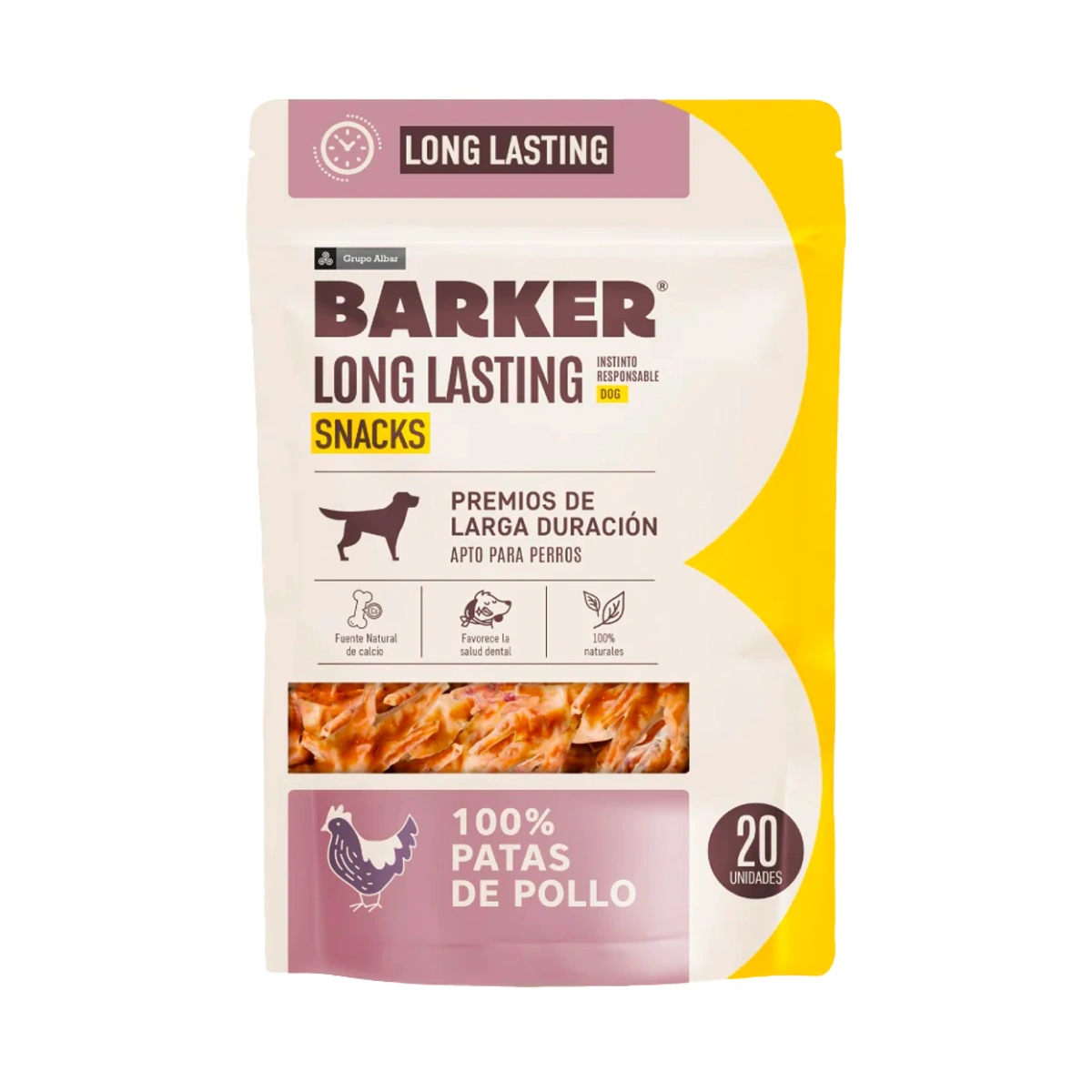 Barker Long Lasting Snacks Patas de Pollo 20uds