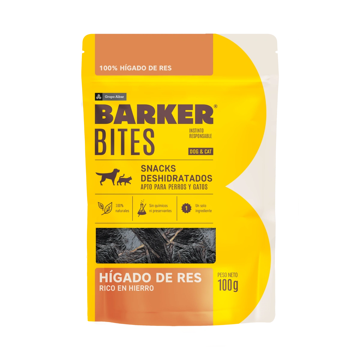 Barker Bites Hígado de Res 100g