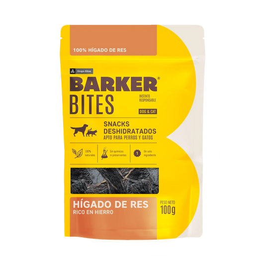 Barker Bites Hígado de Res 100g