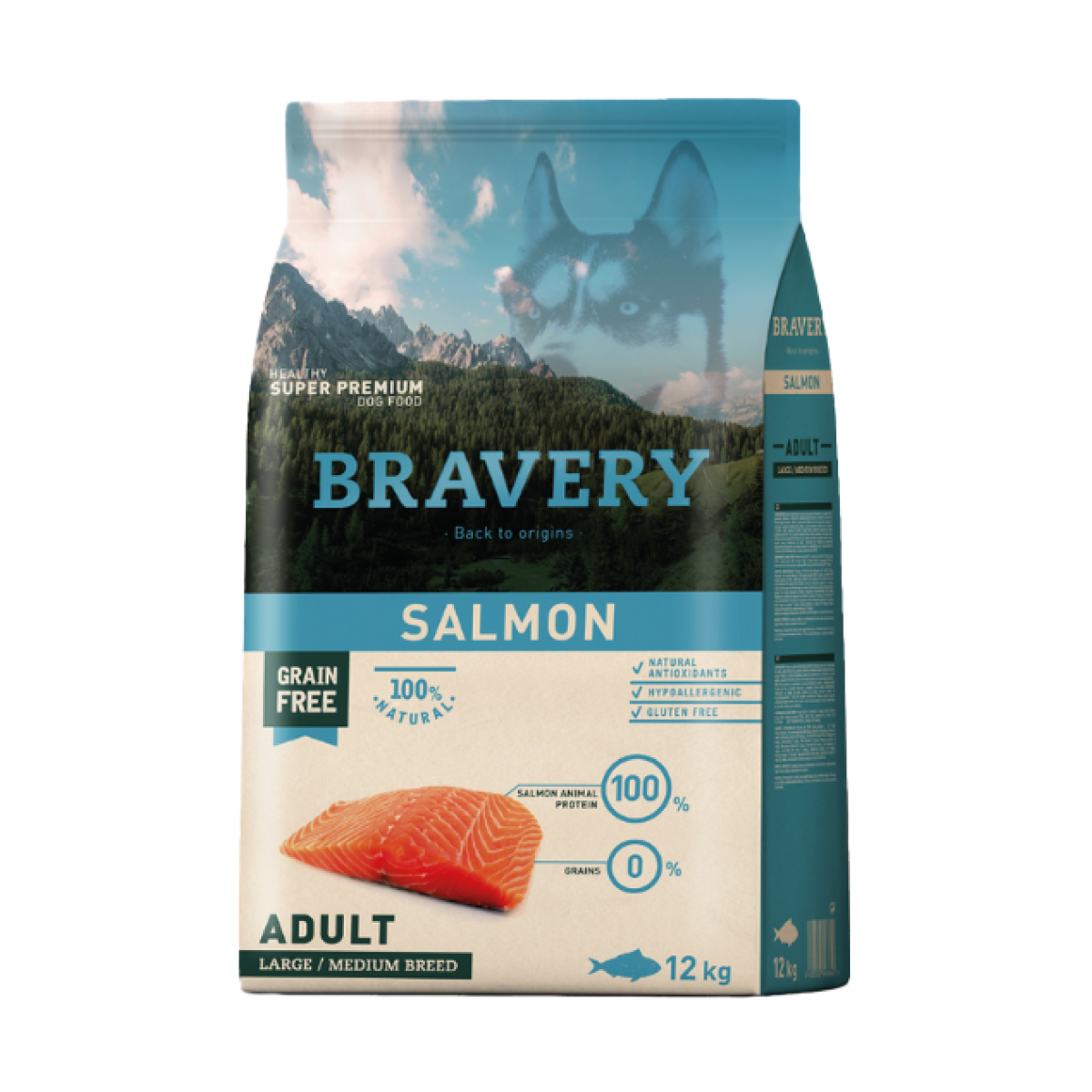 Bravery Salmon Adult Large/Medium Breeds 12 kg