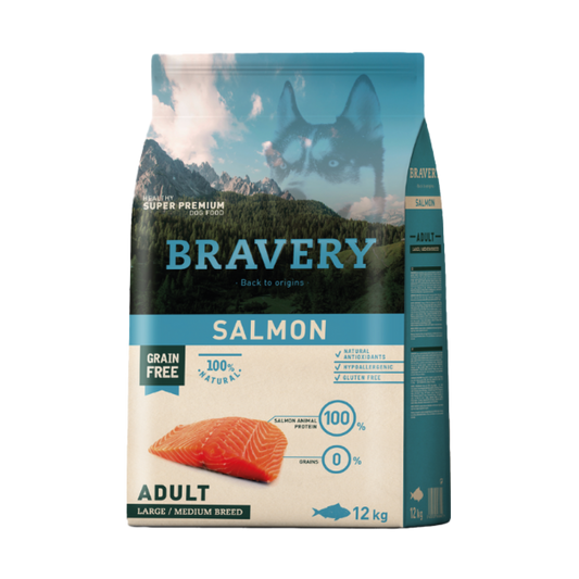 Bravery Salmon Adult Large/Medium Breeds 12 kg