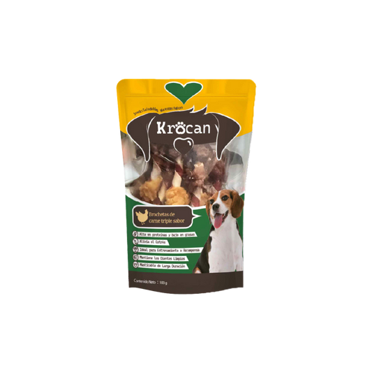 Krocan Brochetas de carne triple sabor 100 g