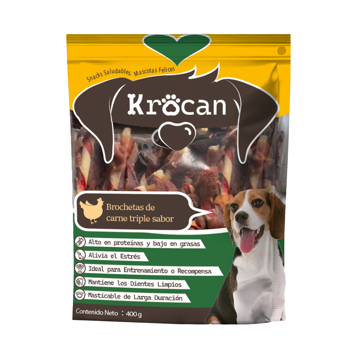 Krocan Brochetas de carne triple sabor 400 g