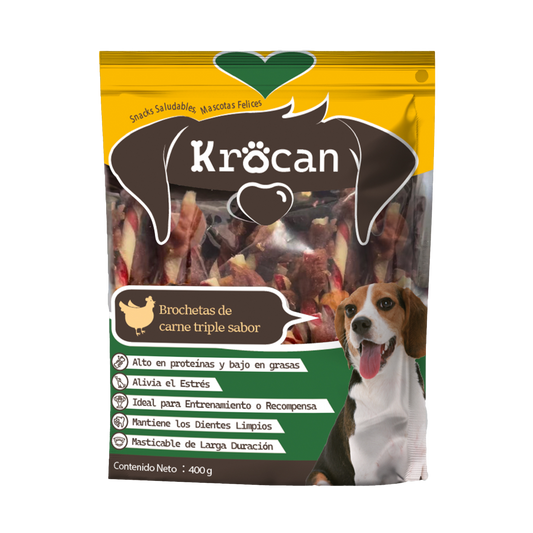 Krocan Brochetas de carne triple sabor 400 g