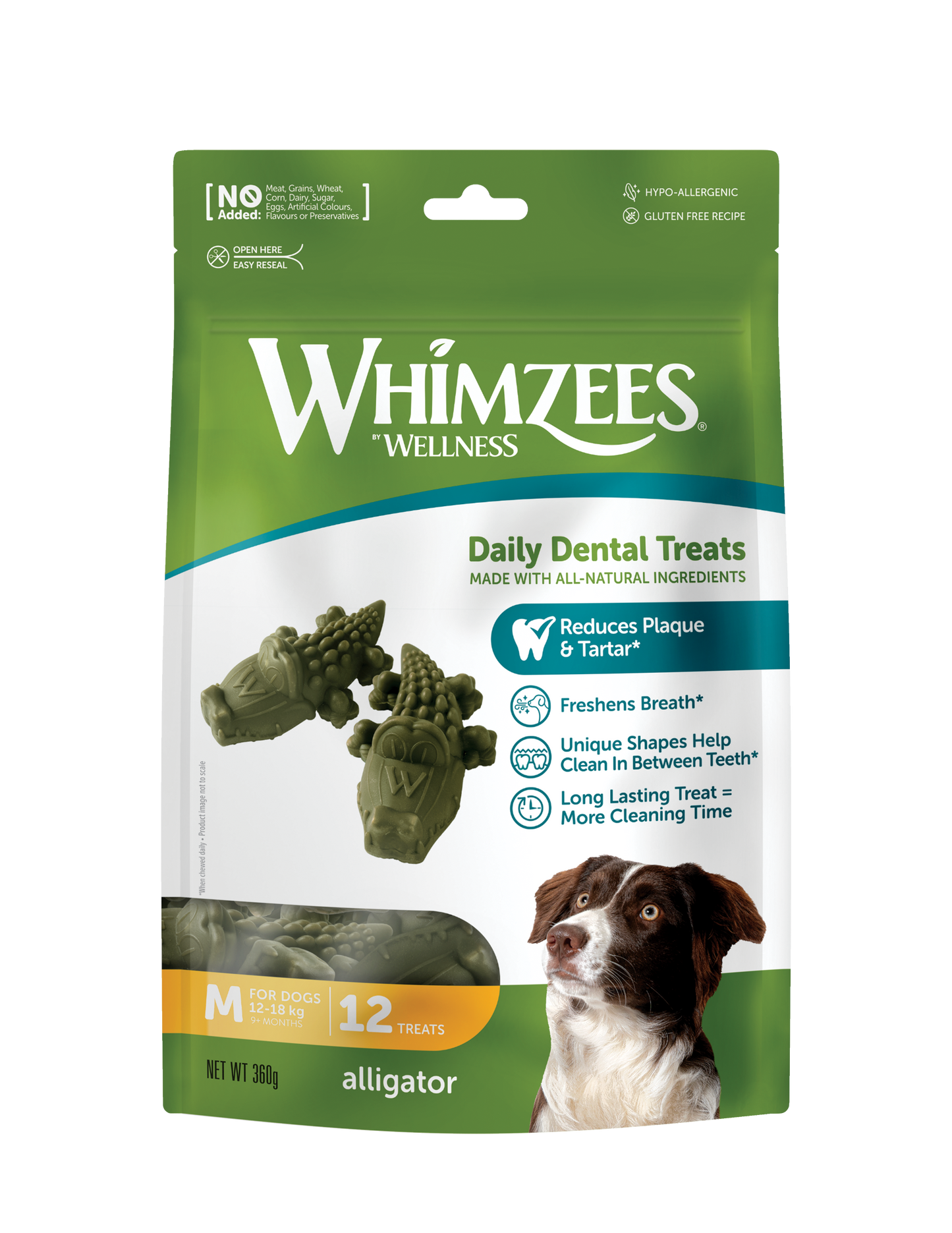 Snack Dental Whimzees Alligator M 12 uds.