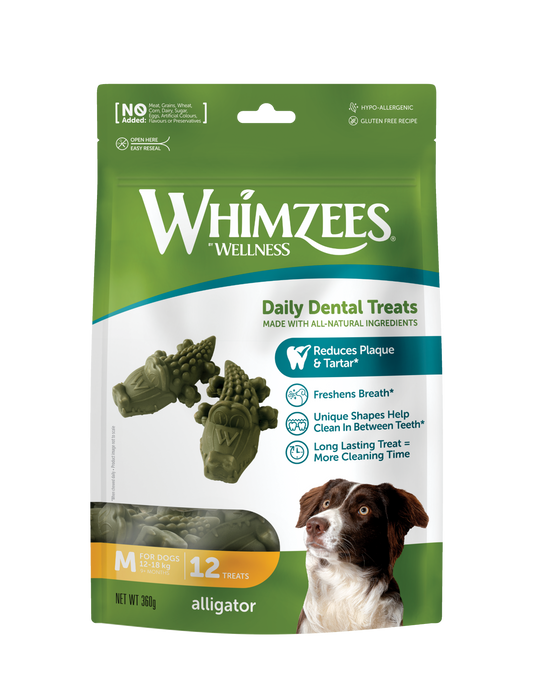 Snack Dental Whimzees Alligator M 12 uds.