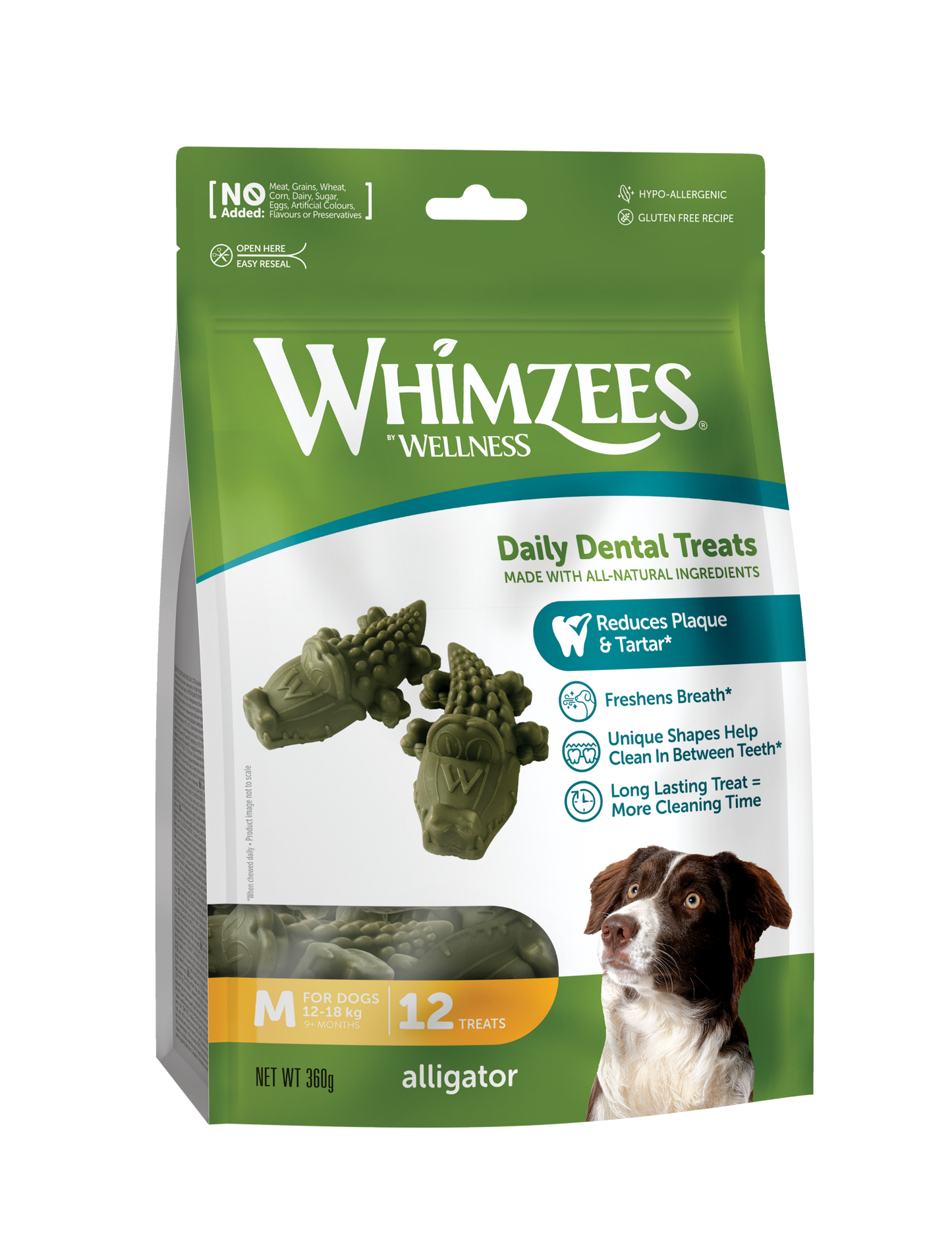 Snack Dental Whimzees Alligator M 12 uds.