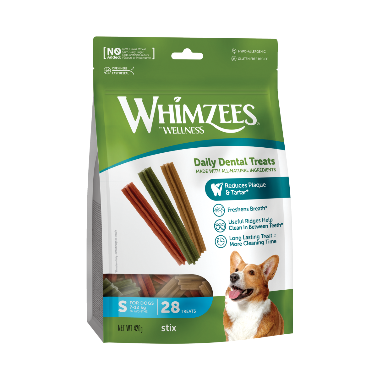 Snack Dental Whimzees Stix S 28 uds.
