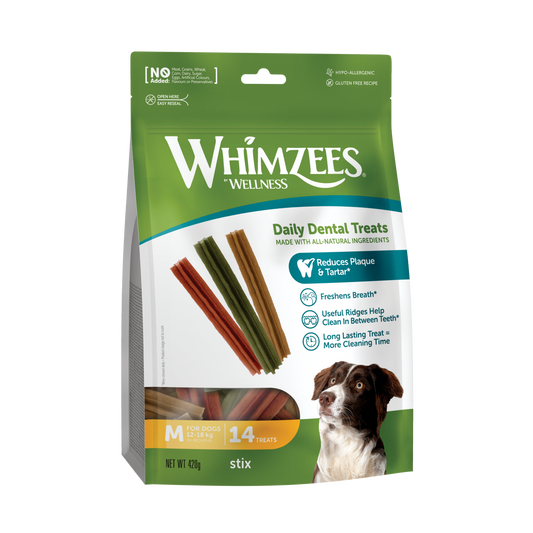 Snack Dental Whimzees Stix M 14 uds.