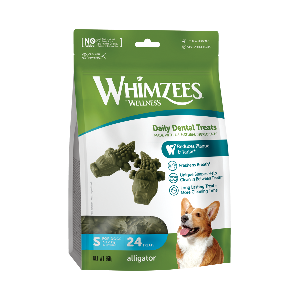 Snack Dental Whimzees Alligator S 24 uds.