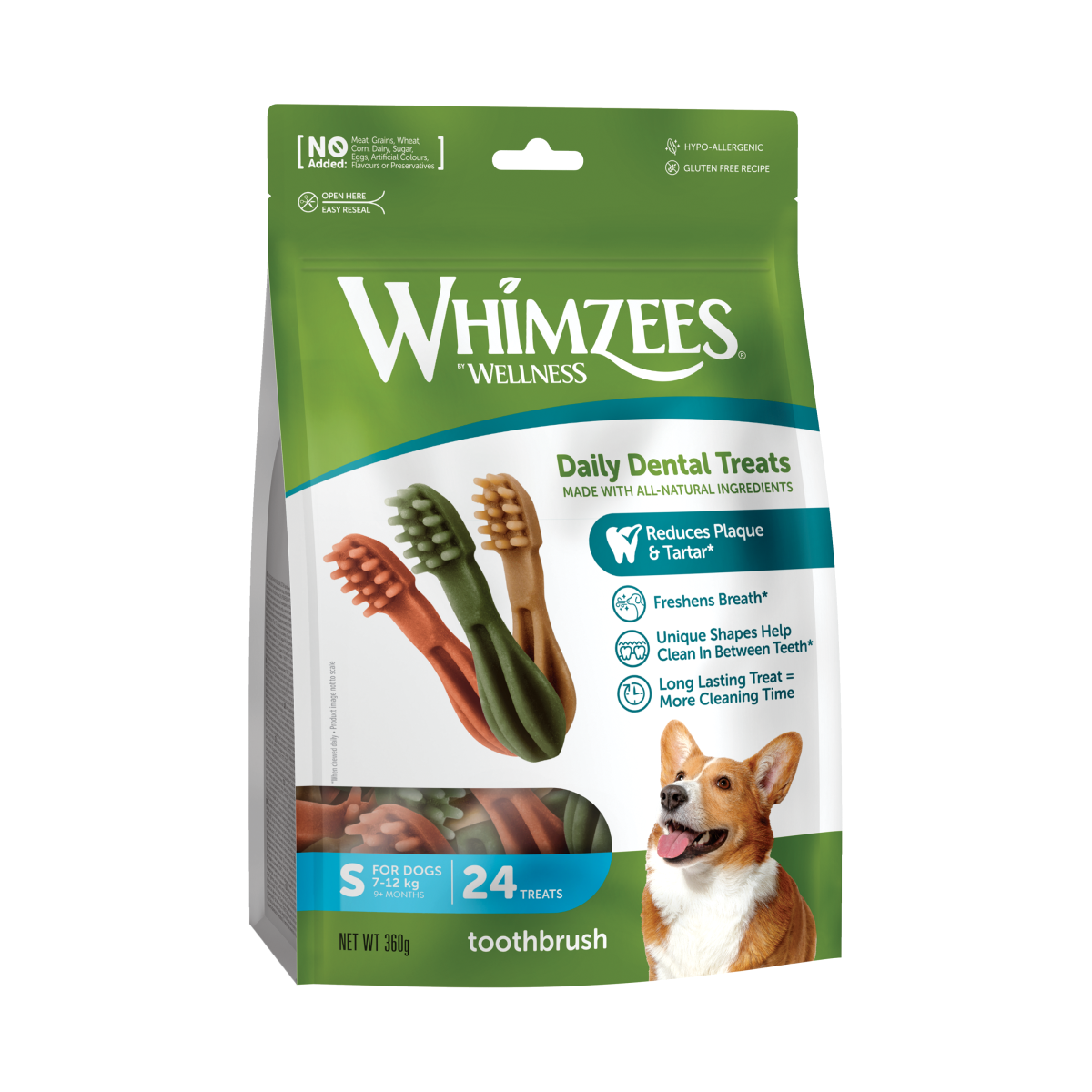 Snack Dental Whimzees Toothbrush S 24 uds.