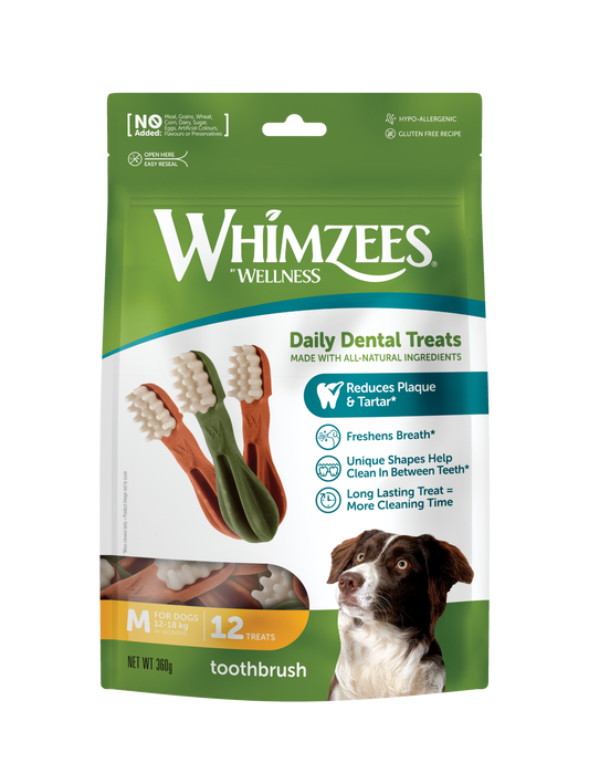 Snack Dental Whimzees Toothbrush M 12 uds.