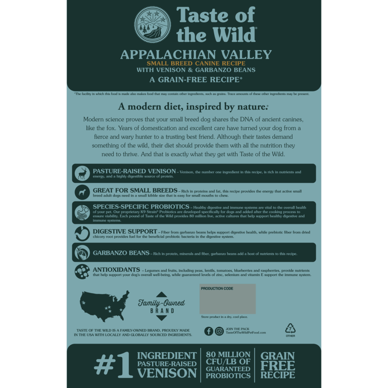 Taste of the Wild Appalachian Valley Adulto Raza Pequeña 12,2kg