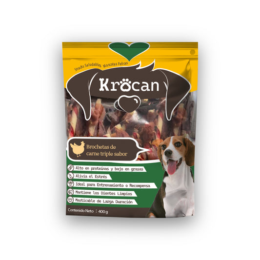 Krocan Brochetas de carne triple sabor 400 g