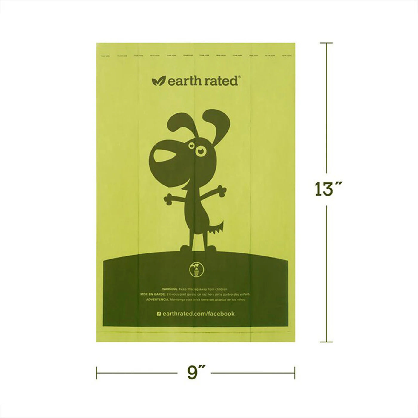Earth Rated Rollos de recarga (8 uds. 120 bolsas de 33x22 cm)